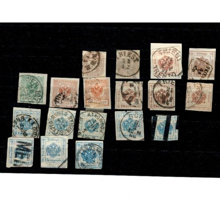 Austria 1863-1890 - Lot mărci pentru ziare, stampilate