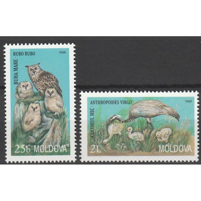 Moldova 1998 - Păsări, serie neuzata