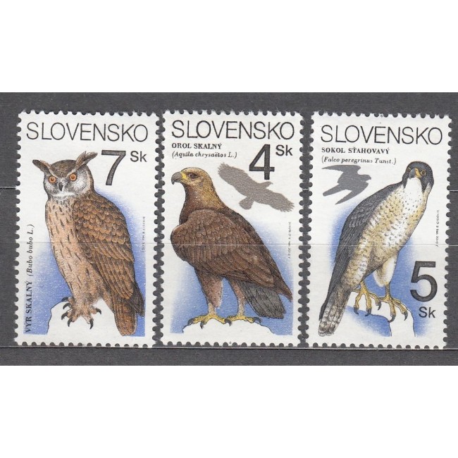 Slovacia 1994 - Păsări de prada, serie neuzata