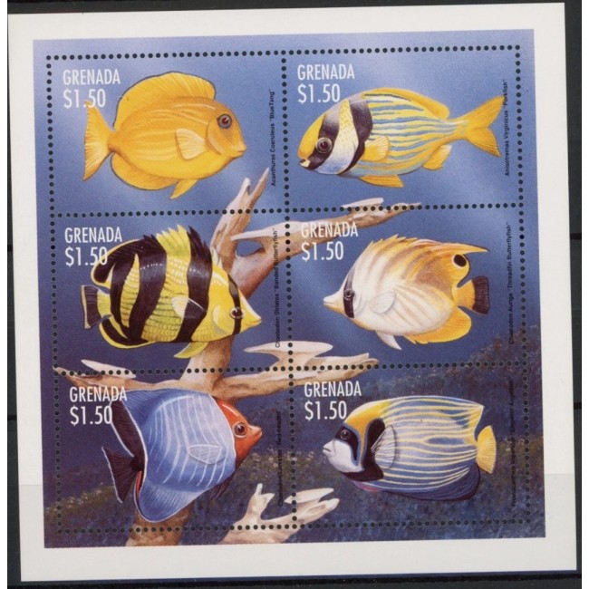 Grenada 1998 - Pești tropicali, bloc neuzat