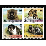 Guinea 2000 - Fauna WWF, maimuțe, serie neuzata
