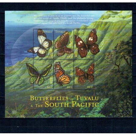 Tuvalu 2000 - Fluturi, bloc neuzat
