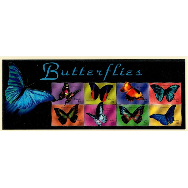 Liberia 2000 - Fluturi, minicoala neuzata