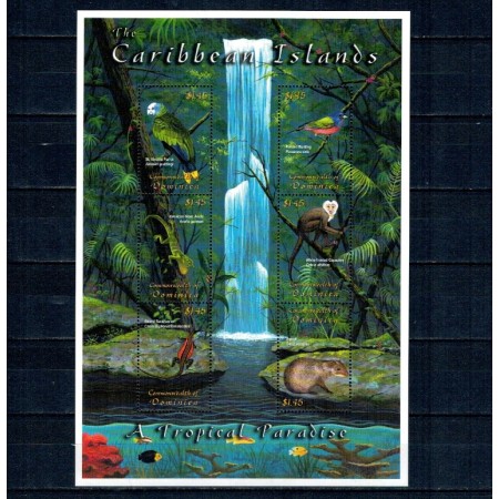 Dominica 2000 - Fauna din caraibe, animale, minicoala neuzata