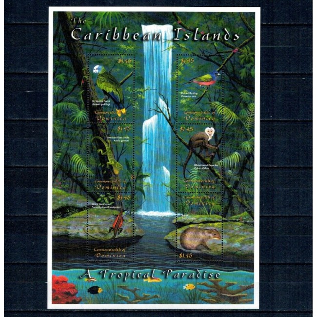 Dominica 2000 - Fauna din caraibe, animale, minicoala neuzata