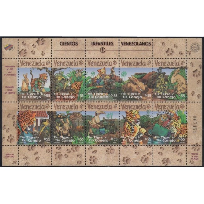 Venezuela 1997 - Animale, fauna, minicoala neuzata
