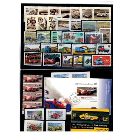 Lot timbre străine neuzate, tematica mașini, automobile, transport