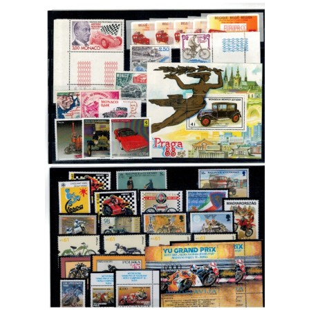 Lot timbre străine neuzate, tematica mașini, automobile, transport