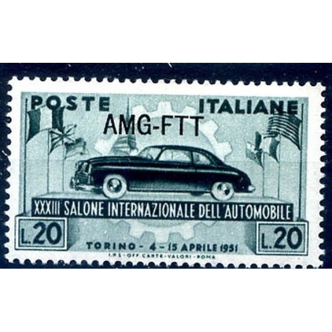 Trieste Zona A 1951 - Expo auto, neuzat