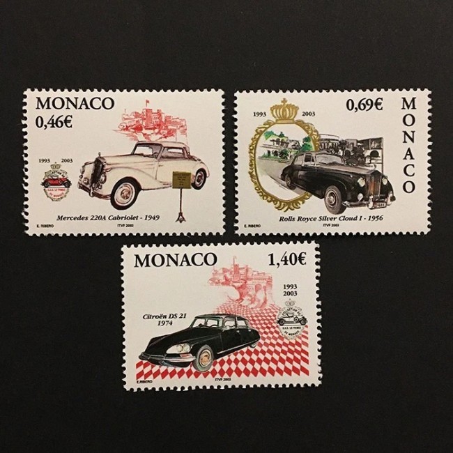 Monaco 2002 - Mașini de epoca, serie neuzata