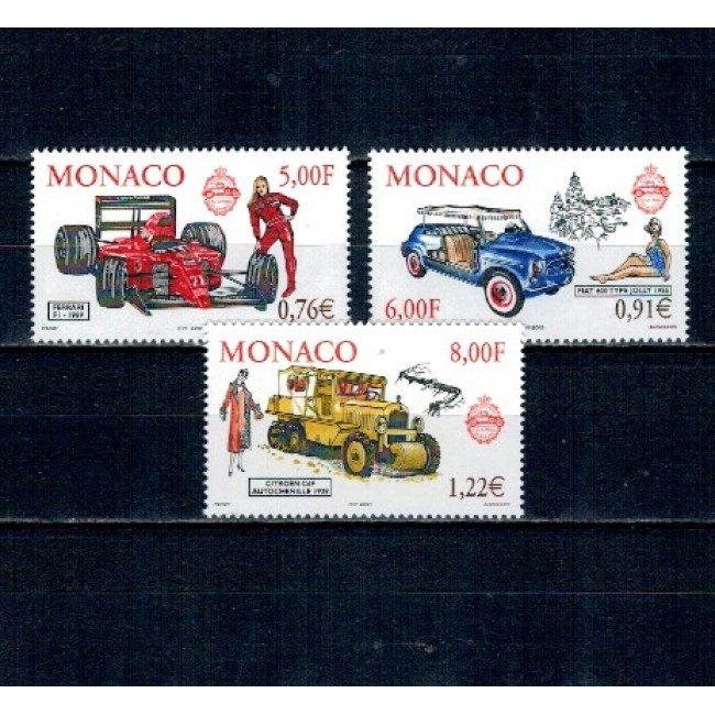 Monaco 2001 - Mașini de epoca, serie neuzata