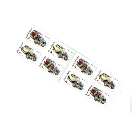 Cehia 2013 - Mașini de epoca, carnet filatelic cu timbre autocolant, neuzat