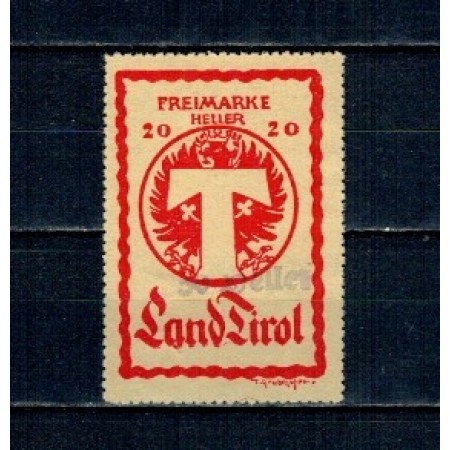 Tirol 1919 - Emisiune locala, 20 heller, supratipar 50 heller, nestampilat