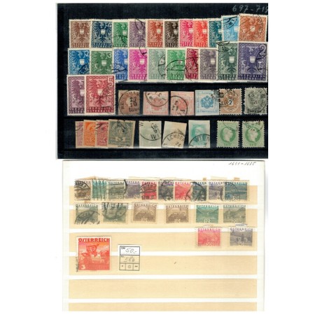 Austria - Lot timbre vechi, stampilate