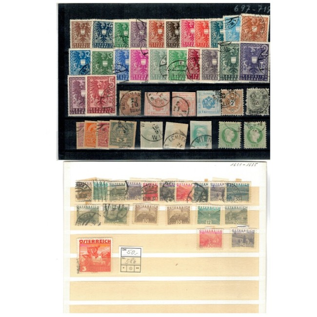 Austria - Lot timbre vechi, stampilate
