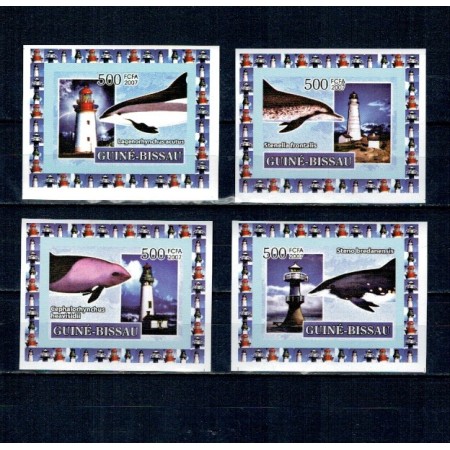 Guinea Bissau 2007 - Faruri, balene, serie nedantelata DELUXE