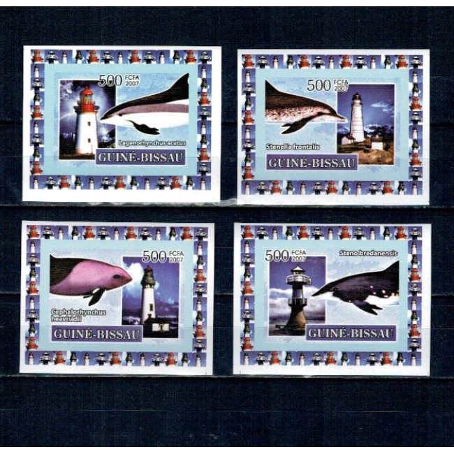 Guinea Bissau 2007 - Faruri, balene, serie nedantelata DELUXE