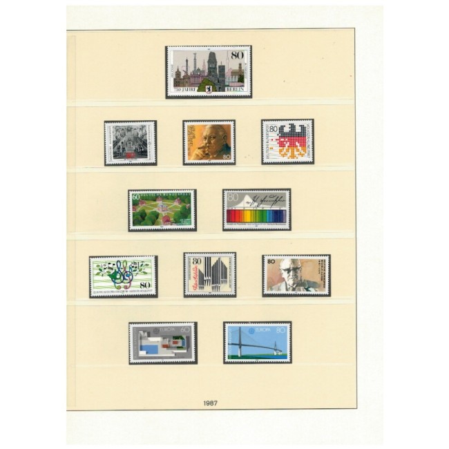 Germania (Bundes) 1987-1993 - Colecție timbre neuzate, in album, cota mare
