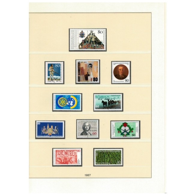 Germania (Bundes) 1987-1993 - Colecție timbre neuzate, in album, cota mare