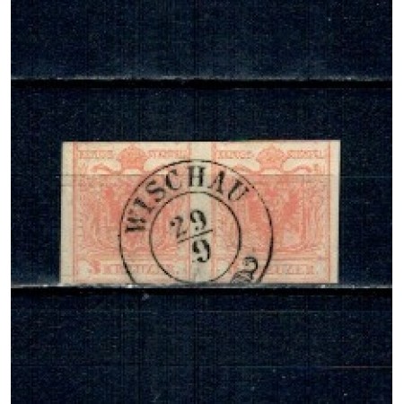 Austria 1850 - Uzual 3kr pereche stampilata