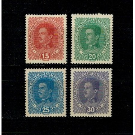 Austria 1917 - Împăratul Karl I, serie neuzata