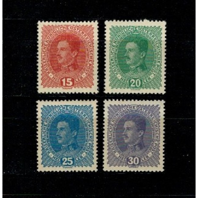 Austria 1917 - Împăratul Karl I, serie neuzata