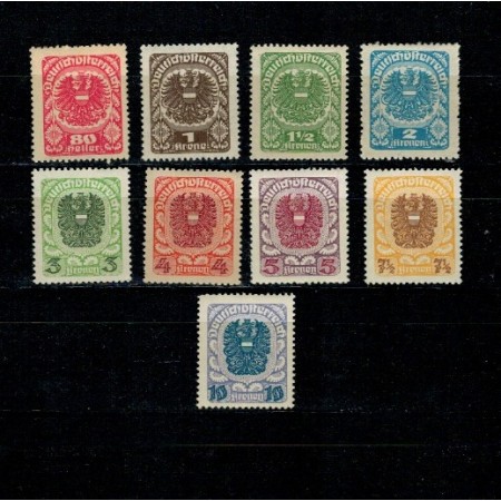 Austria 1920/21 - Uzuale, stema, serie neuzata