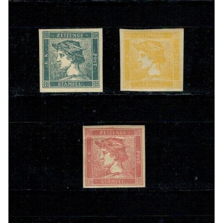 Austria 1894 - Marci pentru ziare, Mi.No.6-7-8ND neștampilate