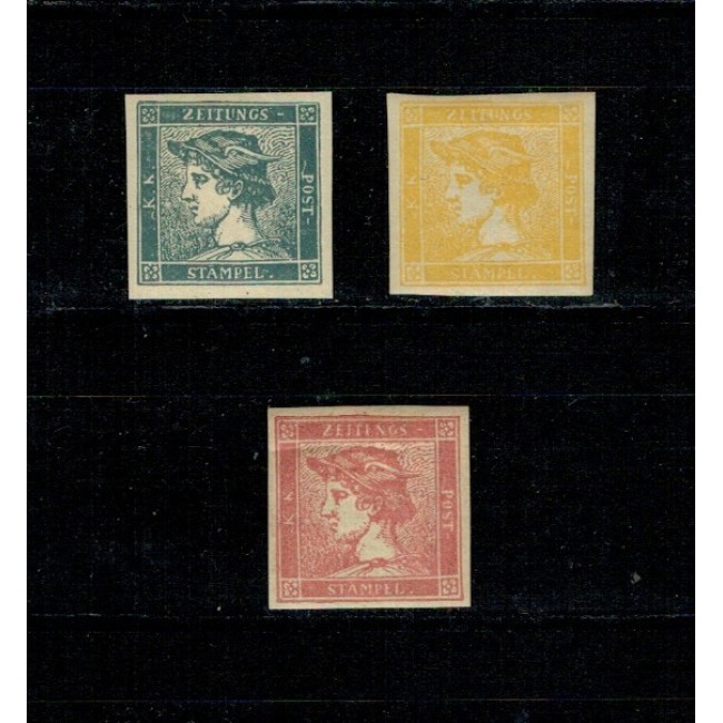 Austria 1894 - Marci pentru ziare, Mi.No.6-7-8ND neștampilate