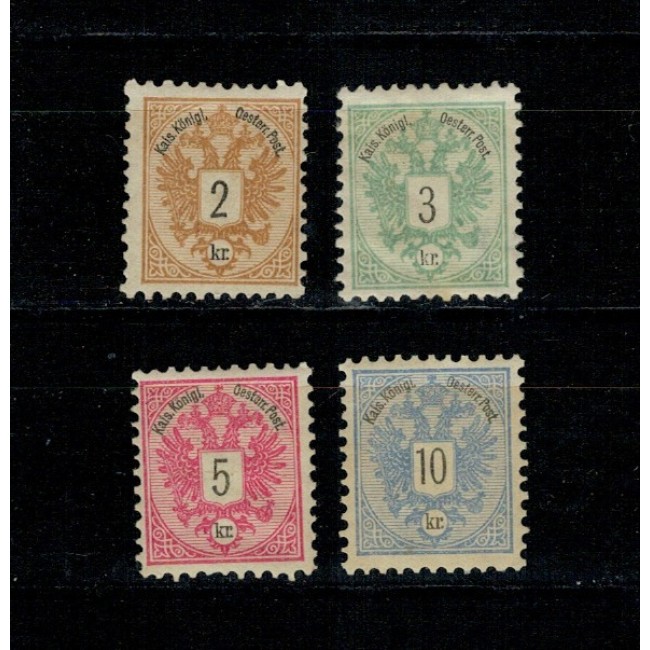 Austria 1883 - Stema, uzuale, neuzate