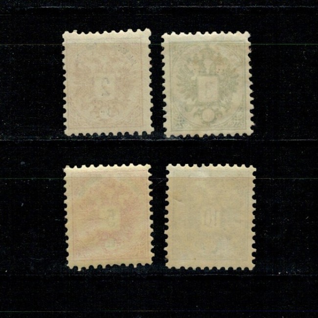 Austria 1883 - Stema, uzuale, neuzate