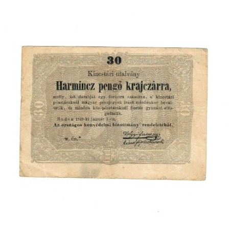 Ungaria 1849 - 10 krajczar, Kossuth, circulata