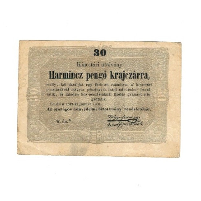 Ungaria 1849 - 10 krajczar, Kossuth, circulata