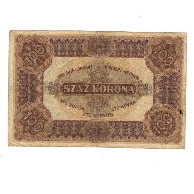 Ungaria 1920 - 100 korona, Orell Fussli Zurich, circulata