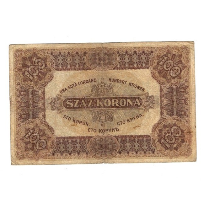 Ungaria 1920 - 100 korona, Orell Fussli Zurich, circulata