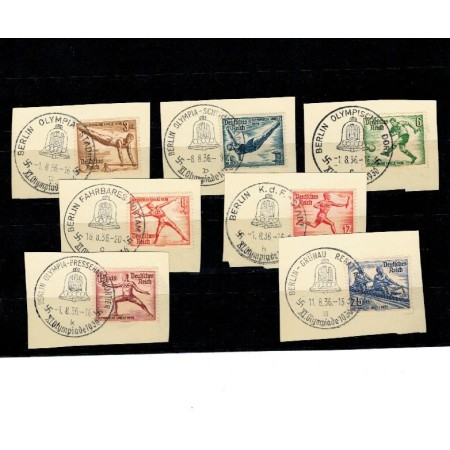 Deutsches Reich 1936 - Jocurile Olimpice, sport, serie scurta pe decupaje