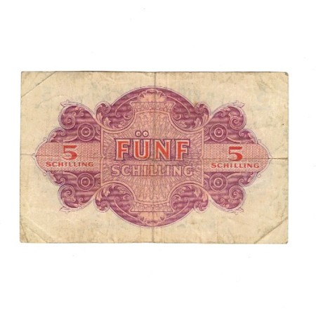 Austria 1944 - 5 schilling, ocupatia aliata, circulata