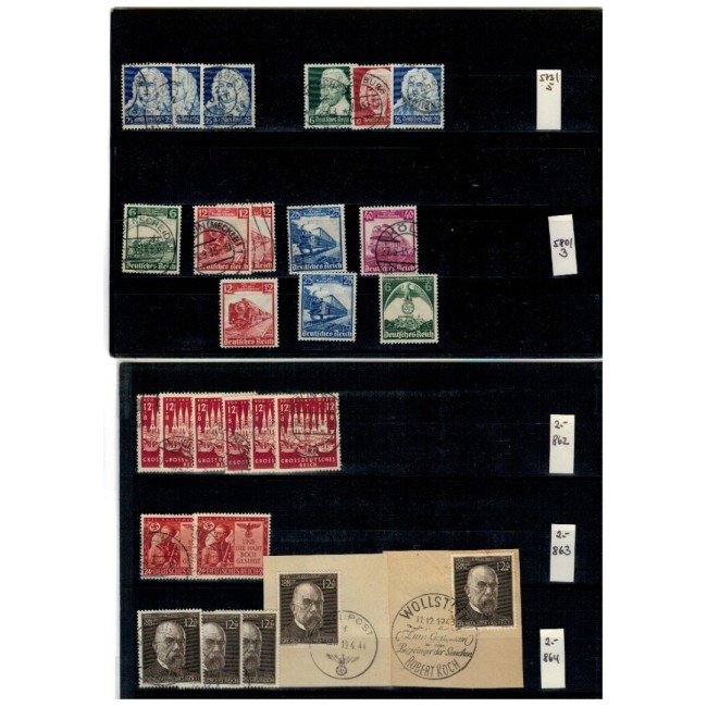 Deutsches Reich - Lot mărci stampilate