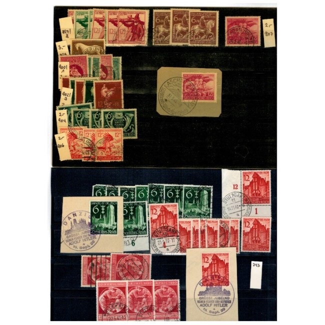 Deutsches Reich - Lot mărci stampilate