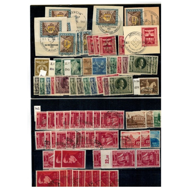 Deutsches Reich - Lot mărci stampilate