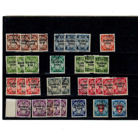 Deutsches Reich 1939 - Supratipar pe Danzig, lot stampilat