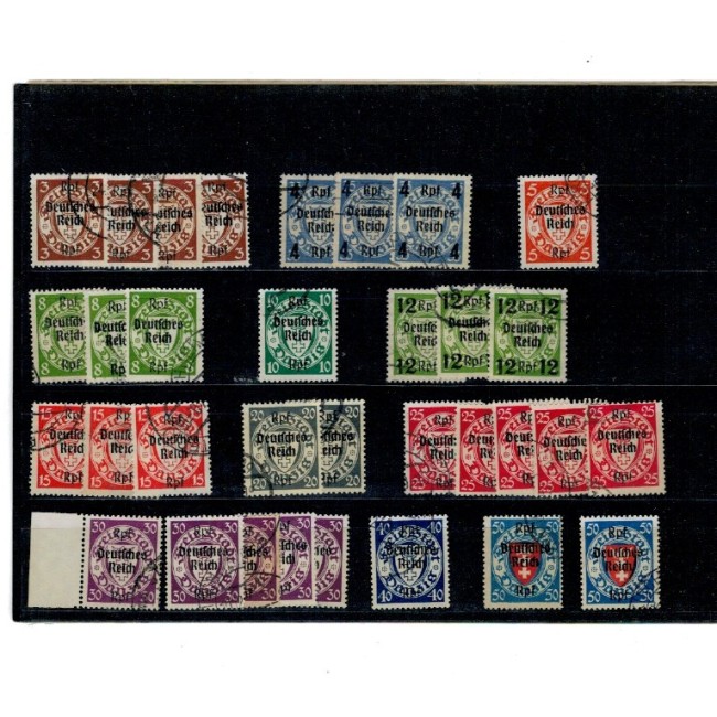 Deutsches Reich 1939 - Supratipar pe Danzig, lot stampilat