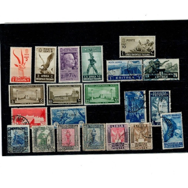 Colonii italiene - Lot timbre vechi, neștampilate si stampilate