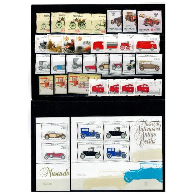 Portugalia - Lot timbre neuzate, tematica mașini, auto, motociclete, transport
