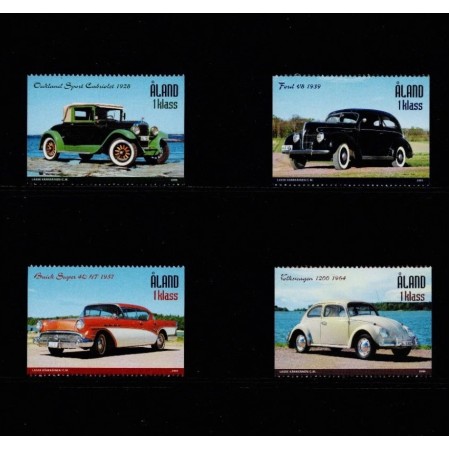 Aland (Finlanda) 2005 - Automobile de epoca, serie neuzata