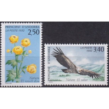 Andorra (Fr) 1992 - Fauna-flora, serie neuzata