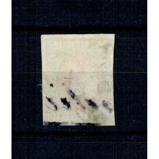 1869 - Carol I cu favoriți, 50 bani, stampilat