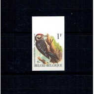 Belgia 1990 - Păsări, ciocănitoarea, nedantelata, nestampilata, tiraj mic