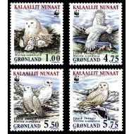 Groenlanda 1999 - Păsări, bufnite, WWF, serie neuzata