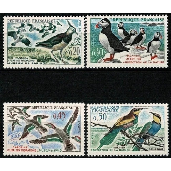 Franta 1960 - Păsări, serie neuzata
